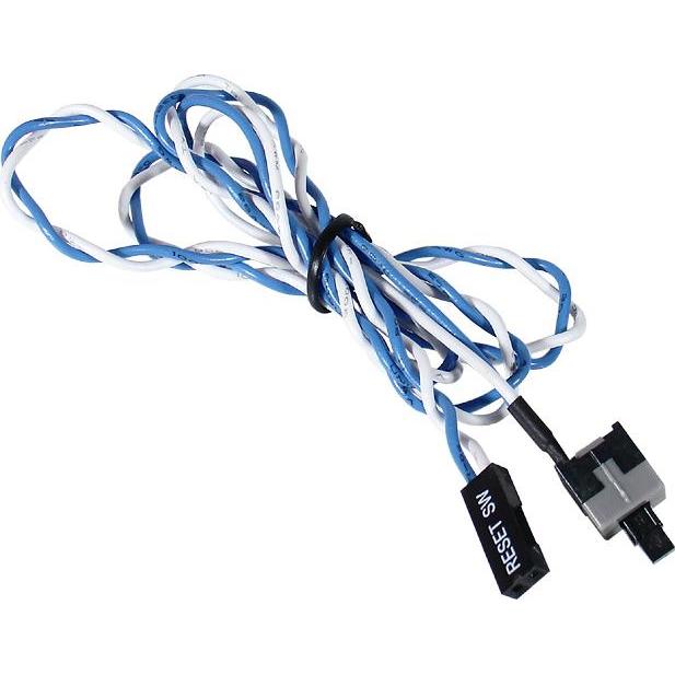Thumbnail - InLine Reset-Taster mit Kabel, Taster + Schalter, Grau