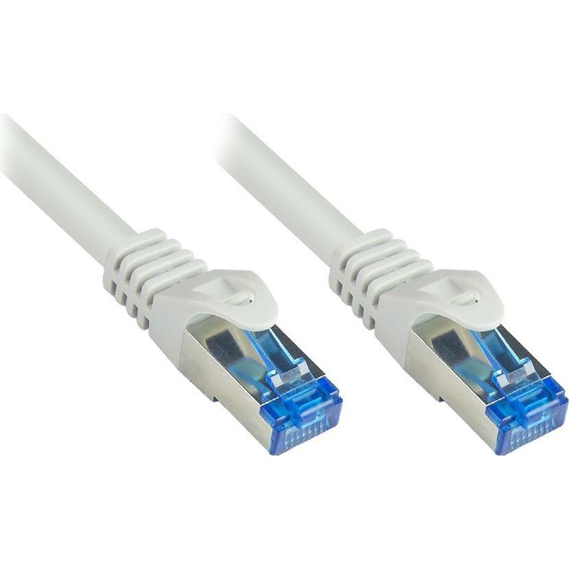 Good Connections RNS Patchkabel SmartFLEX, Cat.6A, S/FTP, PiMF, halogenfrei (LSZH), 500MHz, CU, grau, 0,5m,  (S/FTP, CAT...