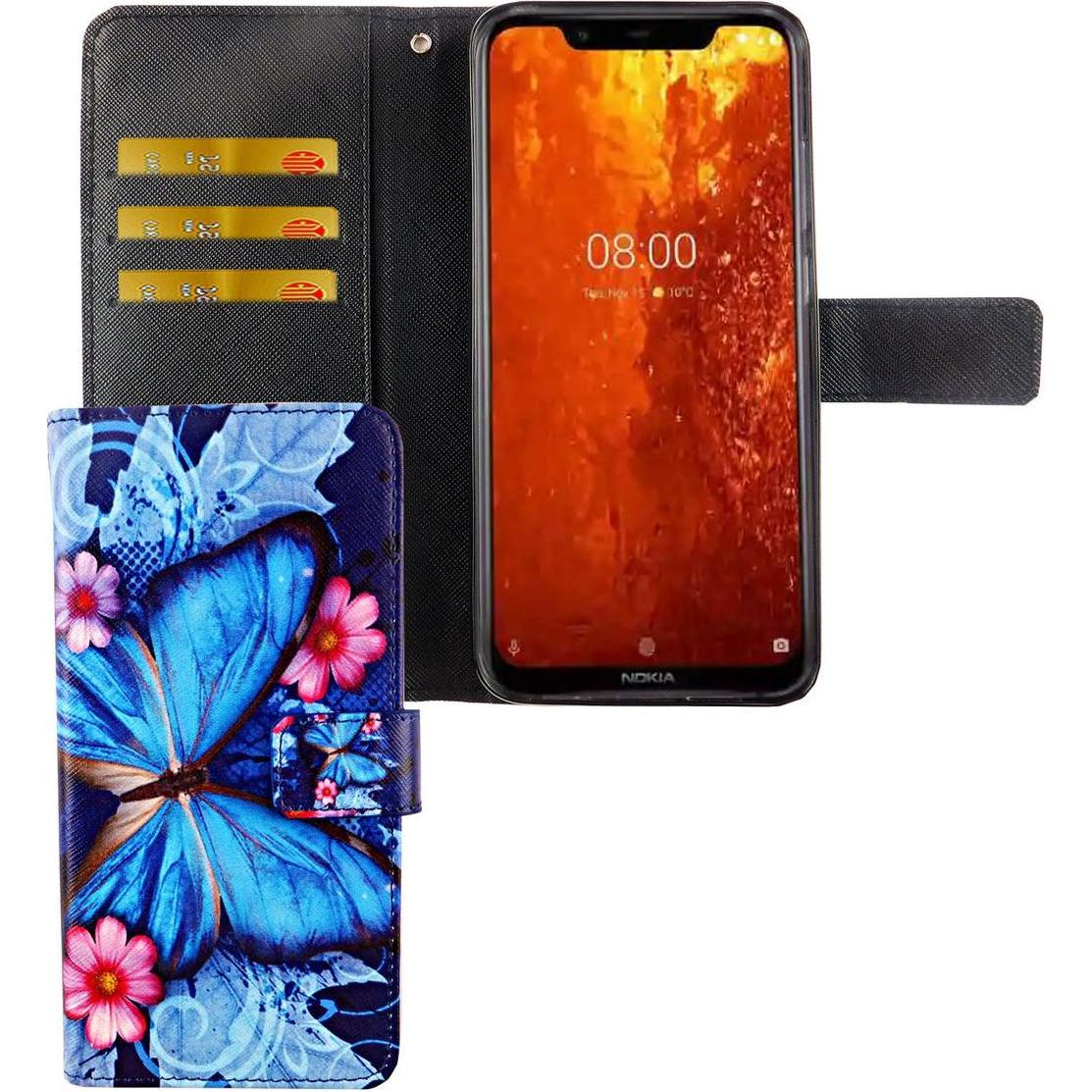 Thumbnail - König Design Hülle Handy Schutz für Nokia 8.1 Case Cover Tasche Wallet Etui Handyhülle Bumper (Nokia 8.1), Smartphone Hü...