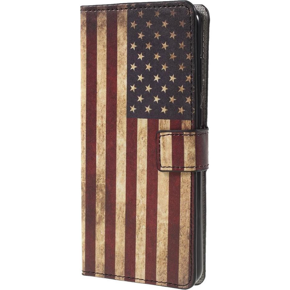 Cover-Discount Leder Hülle Vintage (Samsung Galaxy A9 Pro, Samsung Galaxy A9 (2018)), Smartphone Hülle, Blau, Mehrfarbig...