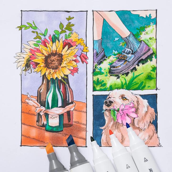 Immagine prodotto Ohuhu Pennarello artistico Kaala (Multicolore, 6 mm, 24 x)