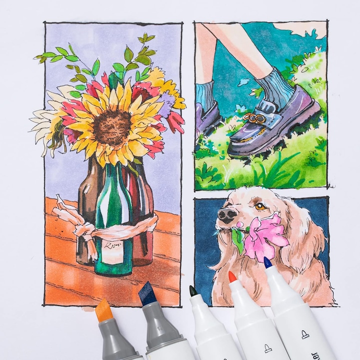 Produktbild Ohuhu Kaala Kunstmarker (Mehrfarbig, 6 mm, 24 x)