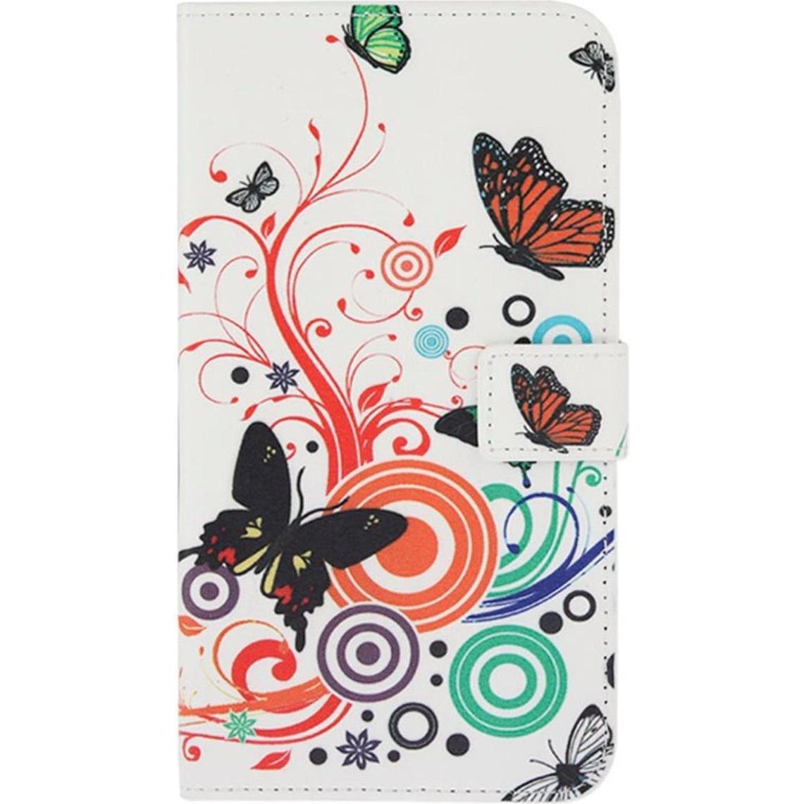 König Design Handyhülle Tasche für Handy Wiko Sunset Bunte Schmetterlinge (Wiko Sunset), Smartphone Hülle, Mehrfarbig