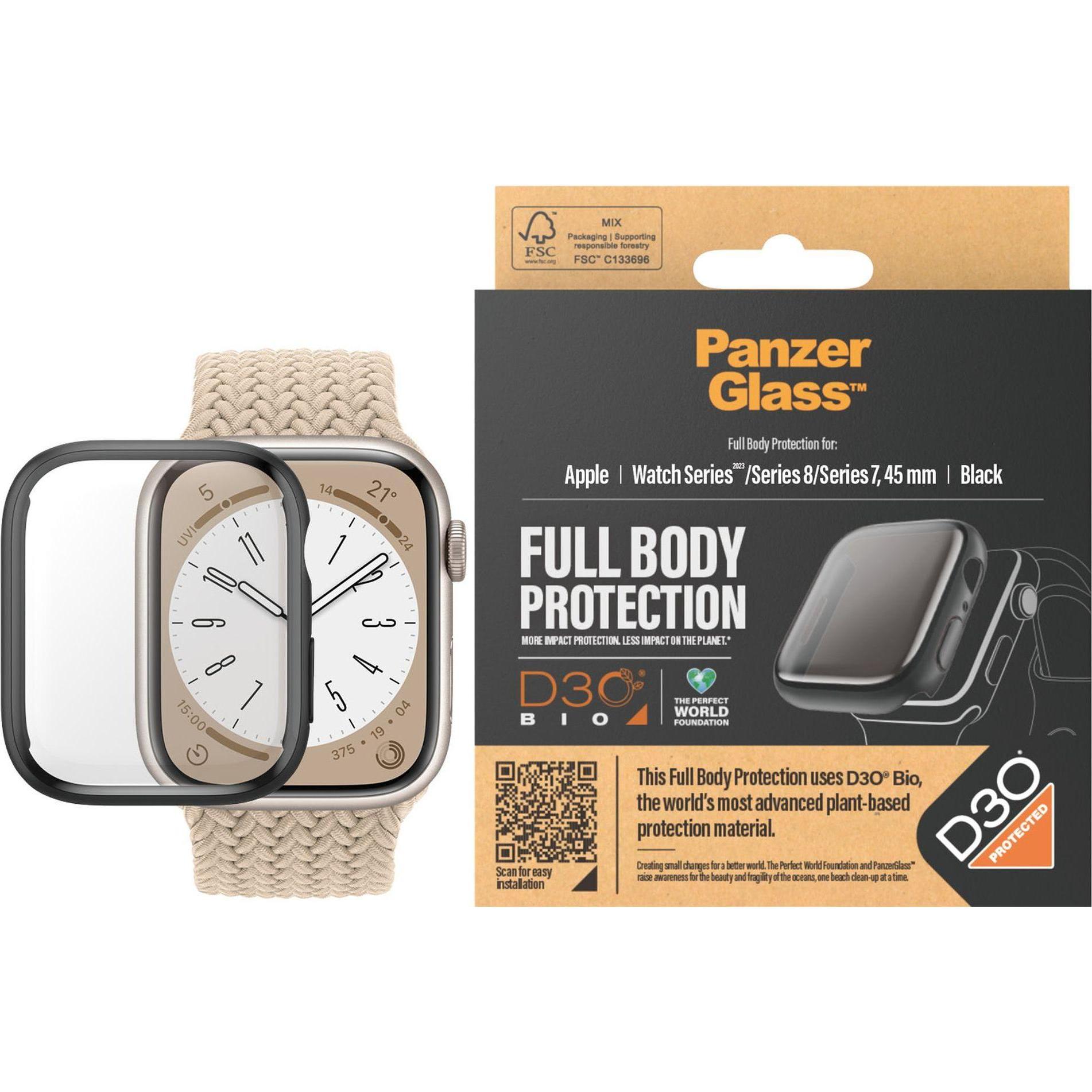 PanzerGlass Screen Protector Full Body, Smartwatch Schutzfolie, Transparent