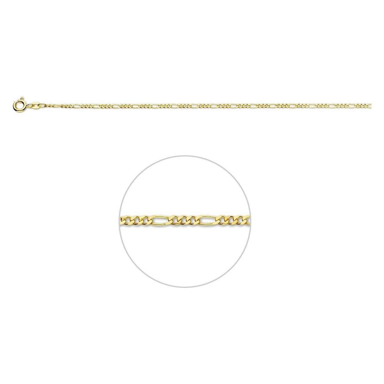 Marie, Armbanden, Celesta Armband Figaro 1, 8 Mm - Goud, (Goudgeel)