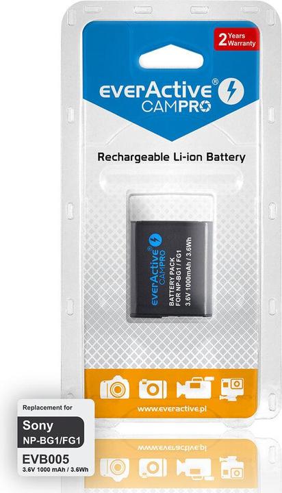 Produktbild Everactive Battery Replacement for Sony NP-BG1 1000mAh (EVB005) (Kamera Akku)