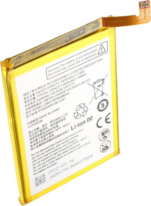 Produktbild AccuCell Akku passend für ZTE V40s, Li-Polymer, 3,87V, 4520mAh, 17,5Wh, ohne Werkzeug