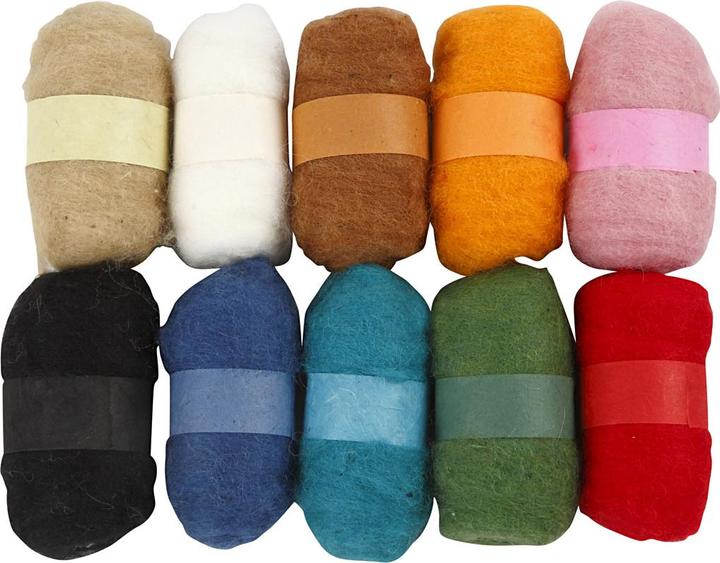 Actual product image Creativ Company Gekaarde Wol, 10x25gr