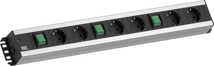 Actual product image Bachmann Craftsman strip 6x earthing contact 3x switch 2m (6x, CEE 7/3, 2 m)