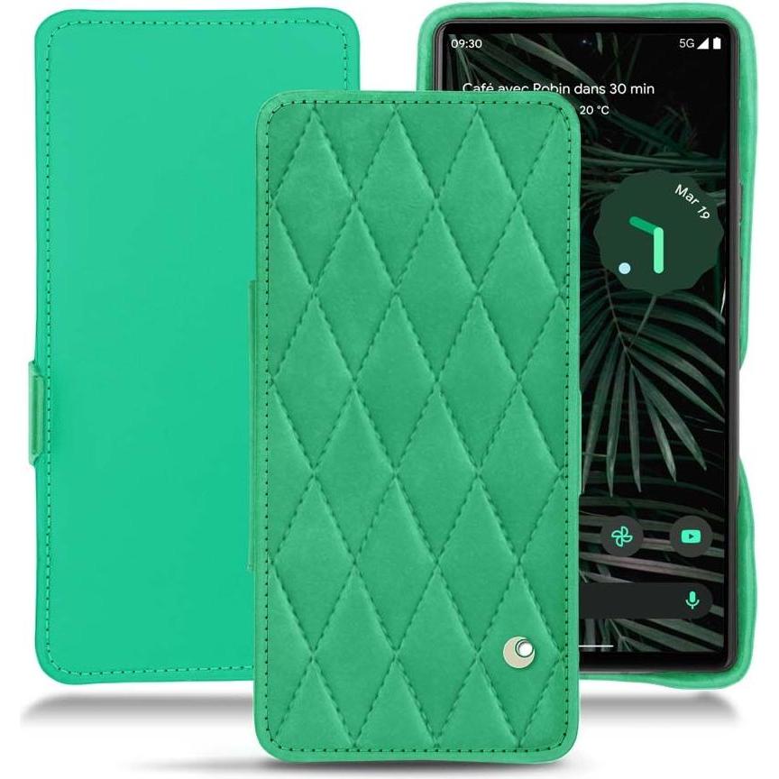 Noreve Lederschutzhülle horizontal (Google Pixel 6 Pro), Smartphone Hülle, Grün