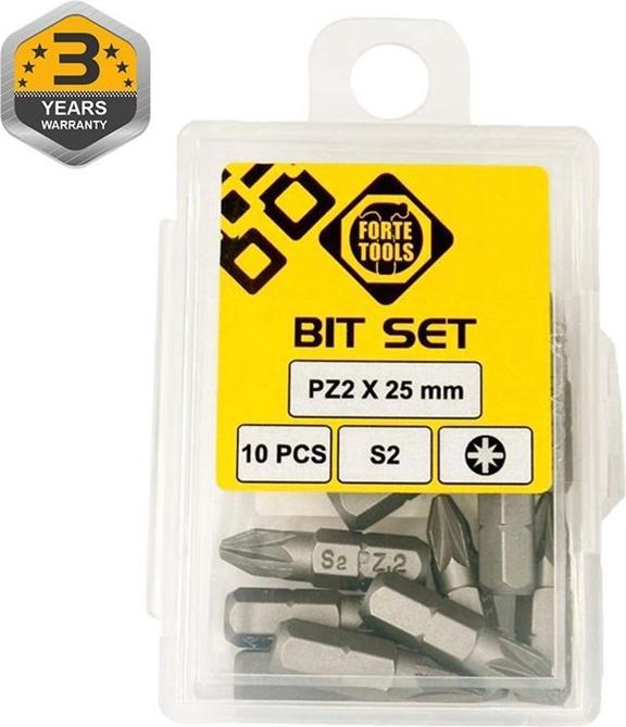 Produktbild Forte tools SCREWDRIVER BIT PZ2X25MM 10PCS