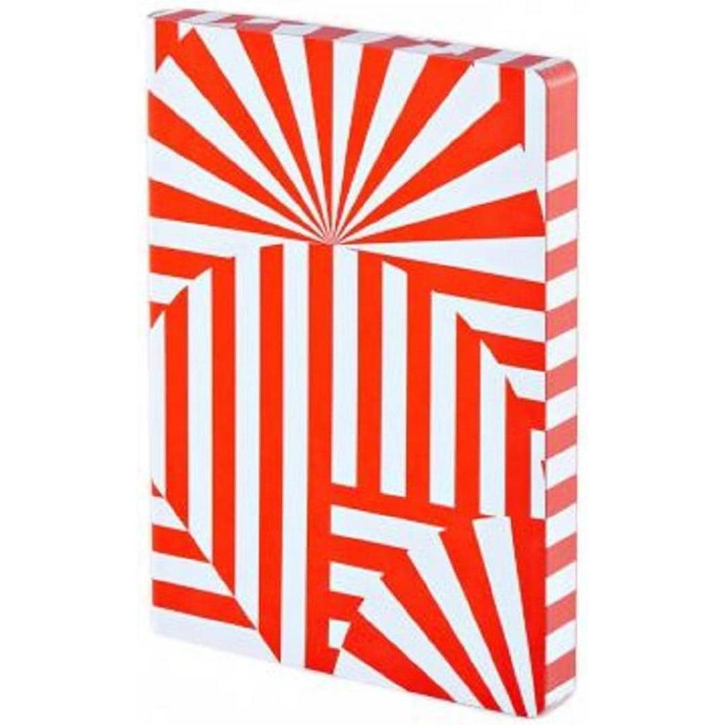 Nuuna, Heft + Block, Graphic L, Fancy Fans (22 x 16.5 cm, Gepunktet, Weicher Einband)
