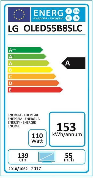 Energie-Label LG OLED55B8SLC (55", OLED, 4K, 2018)