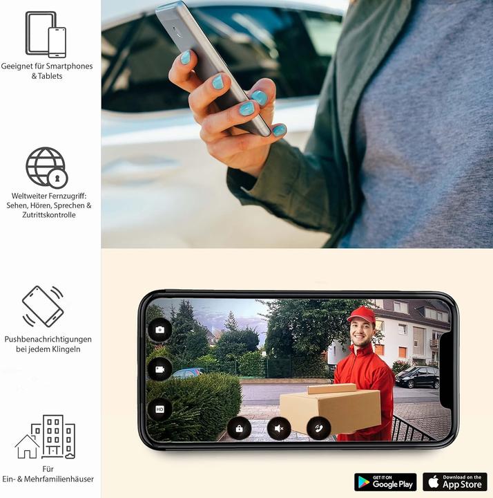 Image du produit Goliath Toys Interphone vidéo hybride Full-HD avec application et empreinte digitale