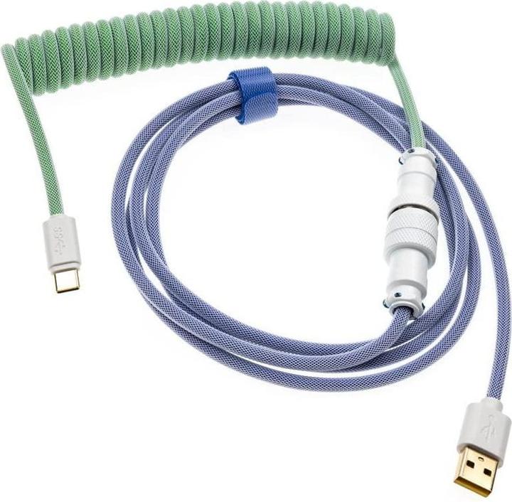 Ducky Premicord Iris Spiral Cable, USB Type C to Type A - 1.8m (1.80 m, USB 2.0)