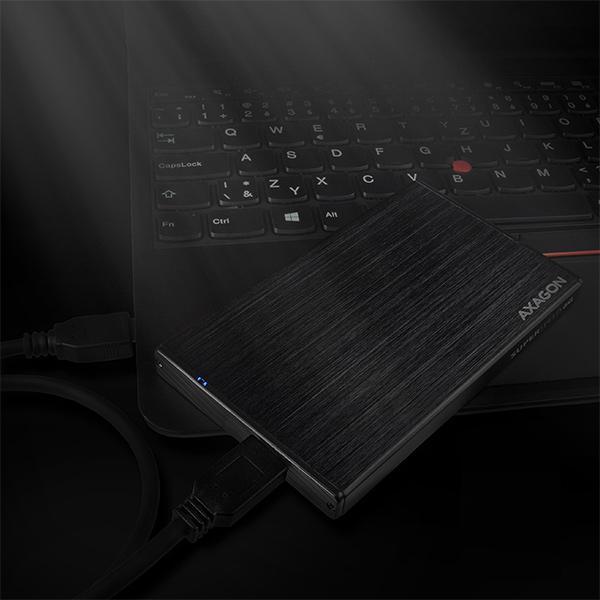 Productafbeelding Axagon EE25-XA6 - HDD / SSD behuizing - 2,5 Inch - SATA - Serial ATA II - Serial ATA III (2.5")