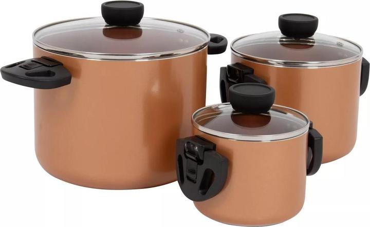 Bo-Camp BO -CAMP - Industrial - Pan Set - Slauson - Compact 3 - 3 -Stück - Aluminium - Induktion (Pfannenset + Topfset, Aluminium)