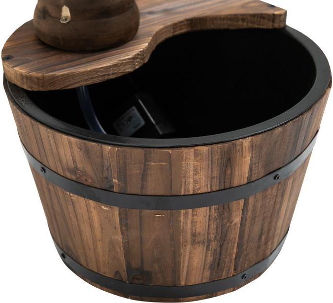 Immagine prodotto Swisshandel24 Fontana da giardino, legno di abete + metallo legno naturale