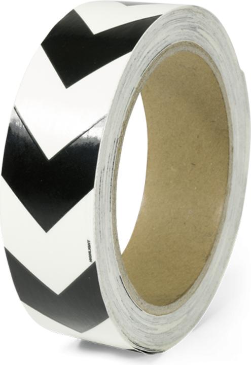 Produktbild Moravia Markierungsband selbstklebend mit Richtungspfeil schwarz, 30 mm x 16 m
