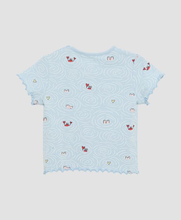 Produktbild S.Oliver T-Shirt Jersey-Shirt mit All-over-Print und Rollsaum (62)