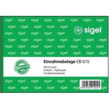 15x Sigel, Formular, Einnahmebeleg Formular Papierformat: DIN A6 quer Grammatur: 60 g/m² (50 x)