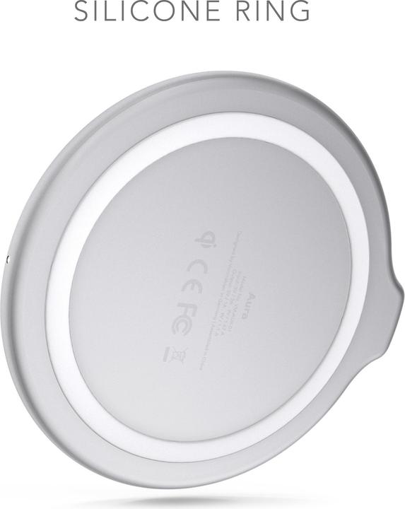 Image du produit Vonmählen Aura - The Wireless Charging Pad (USB-C to USB-A cable included) - Acrylic Glass Silver