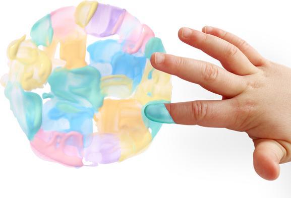 Actual product image Morocolor Finger Paint Primo Pastel Set of 6 in Plastic Case (600 ml)