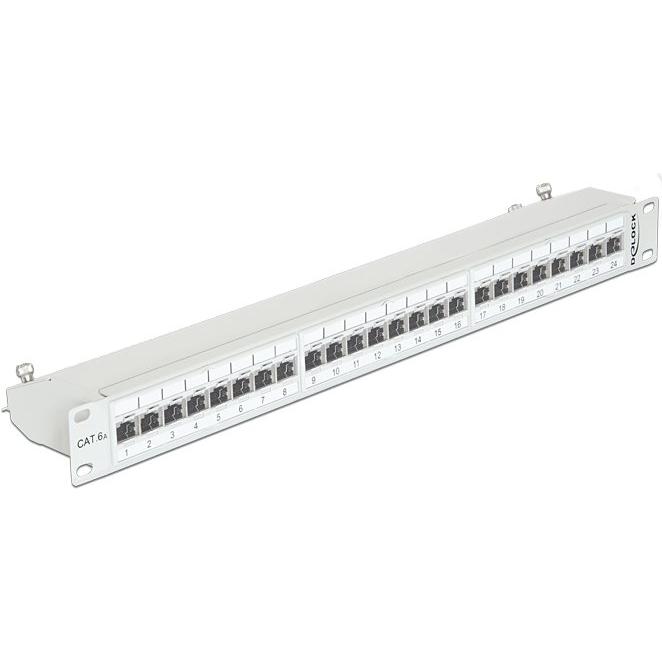 Delock Patch Panel RJ-45 X 24, Server Zubehör, Grau