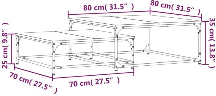 Produktbild VidaXL Quinn (80 x 80 x 35 cm)