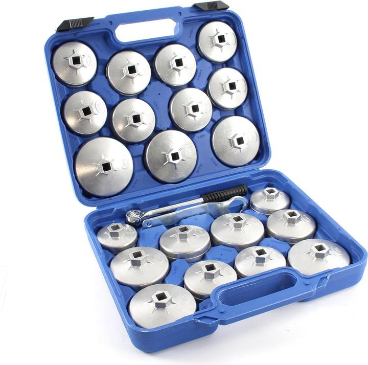 Actual product image XPOtool 23-pcs Oil Filter Cap Set made of Aluminium Die Casting Oil Filter Key for div. Car Models