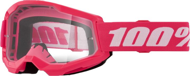 100% STRATA 2 Goggle Pink - Clear Lens (Pink, Clear)