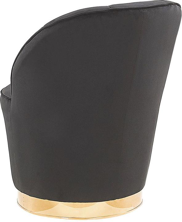 Immagine prodotto Beliani Poltrona in velluto nero / oro semicircolare ALBY