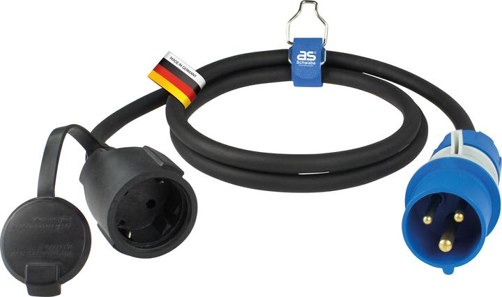 Actual product image As - Schwabe Camping CEE adapter cable with voltage indicator (1.50 m, CEE 7/3)
