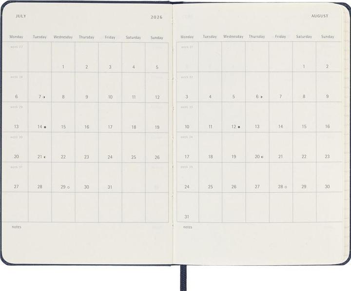 Produktbild Moleskine TAKA 2026 PK HC Saphir (9 x 14 cm, Englisch)