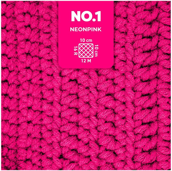 Actual product image Myboshi Wool no. 1 col. 182 neon pink (55 m)