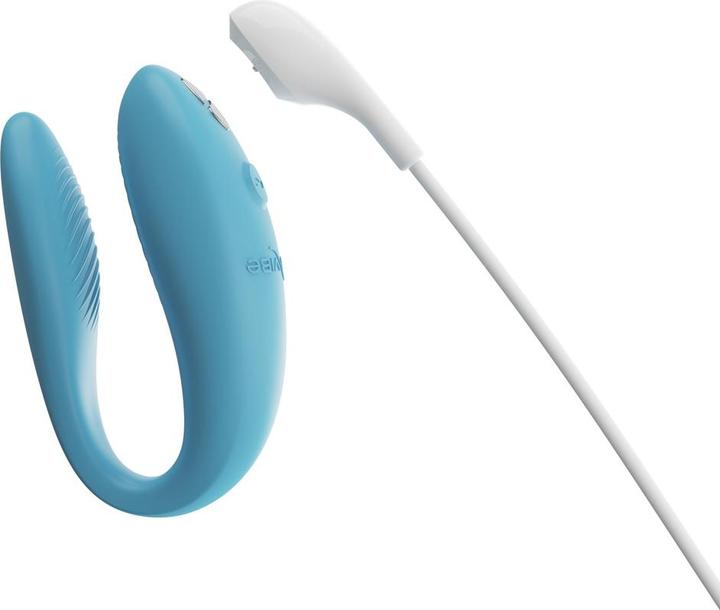 Actual product image We-Vibe Sync Go Remote Control Rechargeable Clitoral and G-Spot Vibrator (Blue)