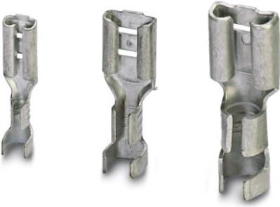 Actual product image Phoenix Contact Flat receptacle plug width: 6.3 mm plug thickness: 0.8 mm 180 ° Uninsulated metal 3240159 100 pcs.
