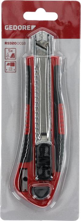 Produktbild Gedore Red red R93200018 Cuttermesser 5 Klingenbreite 18 mm + Anspitzer (Cutter)