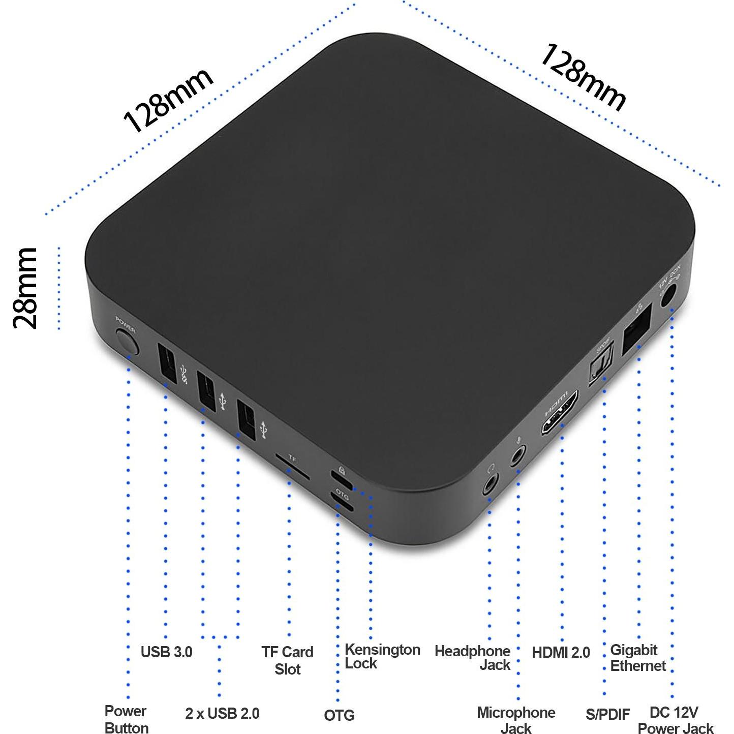 Thumbnail - Minix X35i Plus (ARM Cortex A55, 2 GB, Mali-G52 2EE MC2), PC, Schwarz