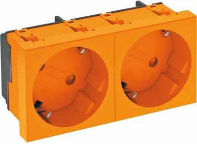Immagine prodotto OBO Bettermann Presa SCHUKO STD-D3 ROR2 33° 2gang arancione puro