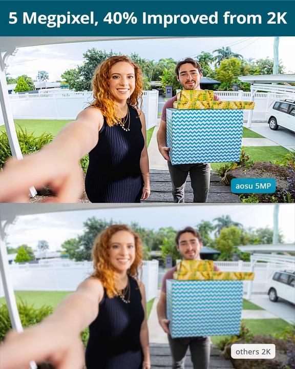 Image du produit Aosu Sonnette de porte avec caméra (WiFi)