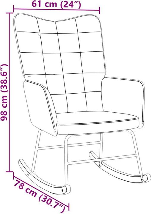 Produktbild vidaXL Schaukelstuhl