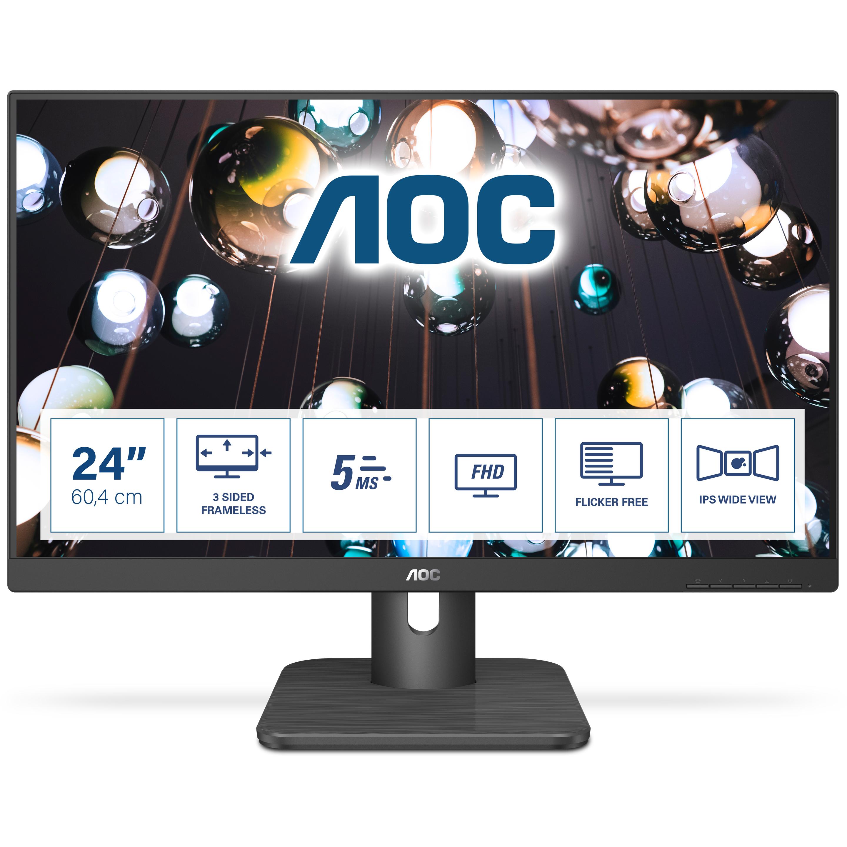 AOC 24e1q (1920 x 1080 Pixel, 24"), Monitor, Schwarz