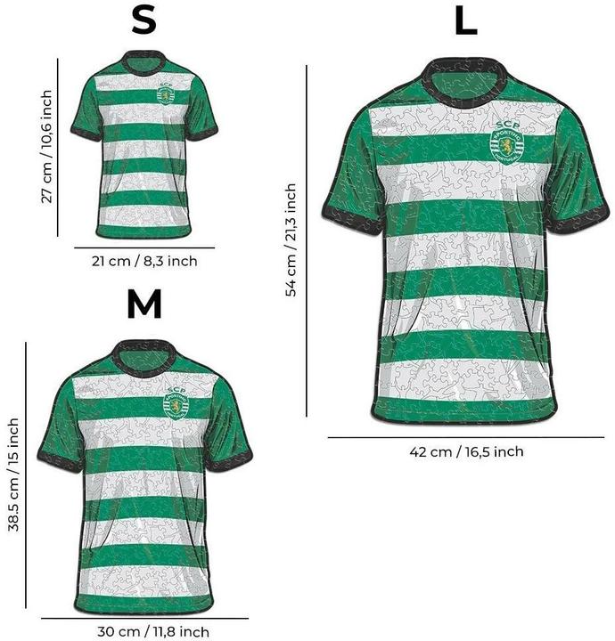 Produktbild Iconic Sporting CP - Trikot - Holz Puzzle Grösse M (270 Teile) (270 Teile)