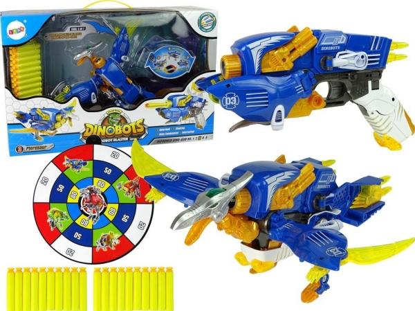 Image du produit Lean Toys Transformer Dinosaure Dinobots 2in1 avec fonction de tir, bleu
