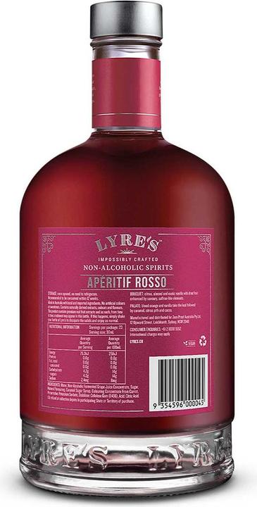 Image du produit Lyre's Aperitivo rosso (0 %, Royaume-Uni, 1 x 70 cl, Apéritif sans alcool)