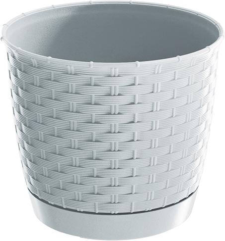 Produktbild G. Wurm Blumentopf aus Kunststoff weiss (B/H/T) 14x13x14cm 1,20L (14 cm)