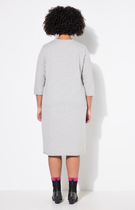 Image du produit Angel of Style Sweatkleid, offene Kanten, 3/4-Ärmel (52)