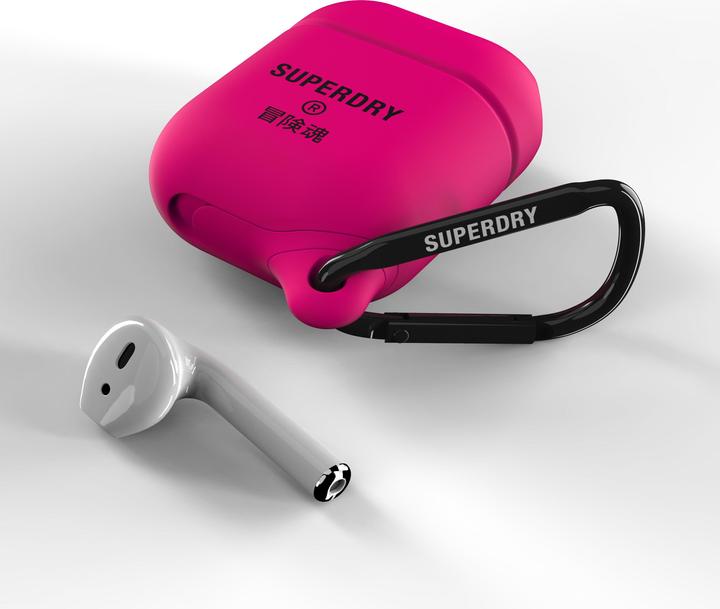 Produktbild Superdry Wasserdichte Schutzhülle für AirPods 1/2 in Pink (Kopfhörer Tasche)