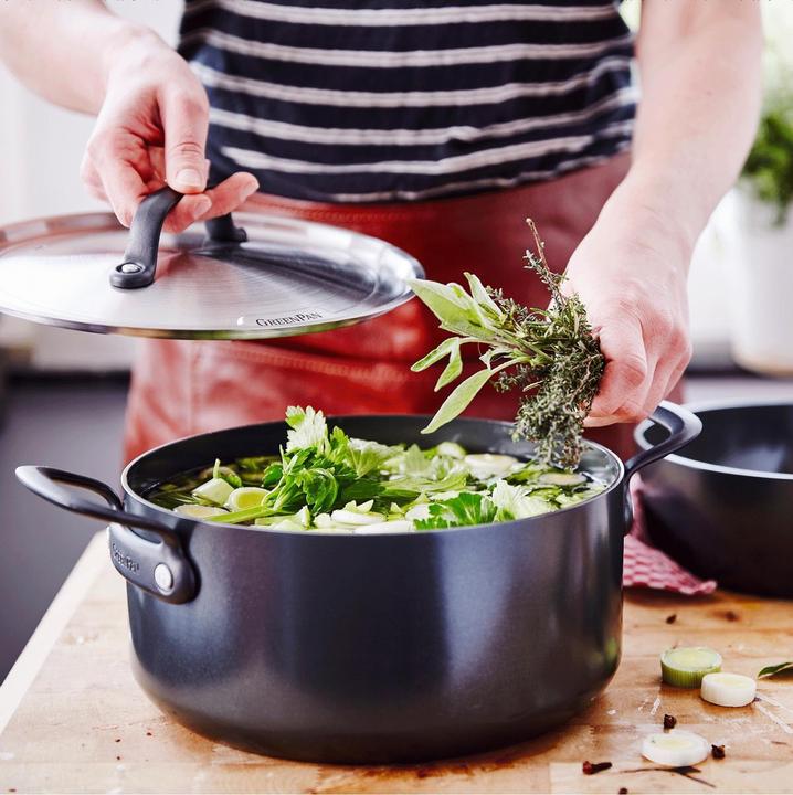 Actual product image Greenpan Pot with lid CRAFT 24 cm - 4,9 l (24 cm, Pot, Aluminium)